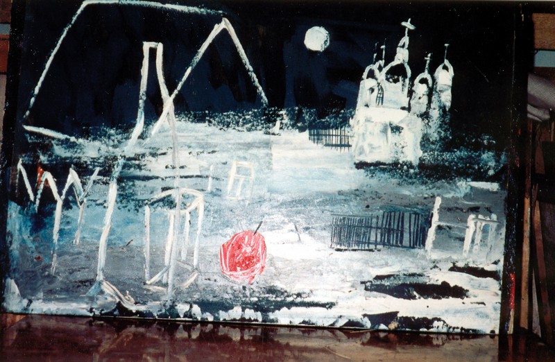 Из серии «Марина Цветаева – Елабуга». Картон, масло, 1990