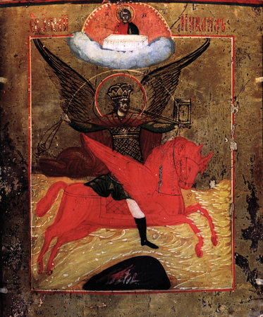 Святой архангел Михаил. XIX в. Дерево, темпера. ДВХМ