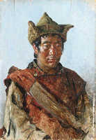 Тибетский лама. 1874–1876. 27,9 х 19,3. Дерево, холст, масло