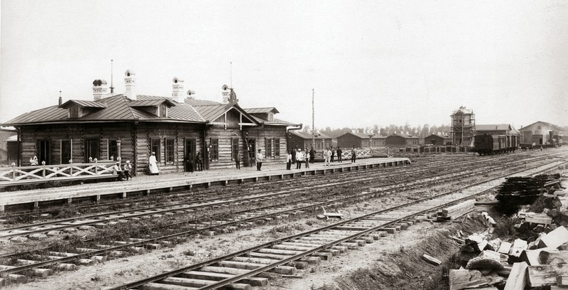 Вокзал на станции Вяземская. Конец XIX в.