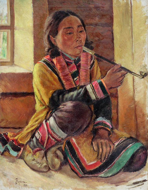 Нюра Килендзюга – художница. 1935. Холст, масло. ДВХМ (Хабаровск)