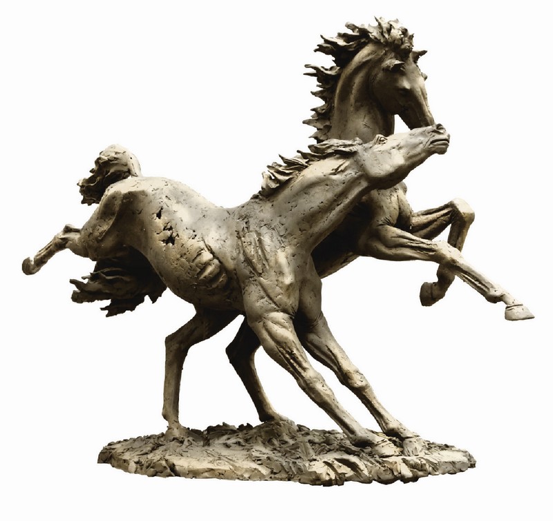Андрей Ковальчук. Играющие лошади. 2018. Бронза, литье. 67 х 110 х 43 