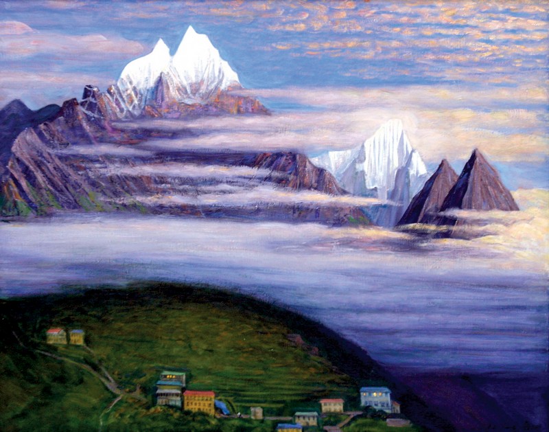 Осипов А. Н. «Крыша мира. Гималаи». Х.м., 2003.  Якутск
