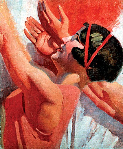 Самохвалов А.Н. (1894–1971). «Девушка  в розовой майке». Х.м. 1933