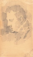 Портрет доктора Пфеля. 1890-е – 1900-е  Бумага, карандаш. 180х60
