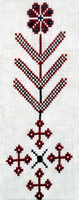 Рис. 1. Мотив древа жизни с обозначением корней в виде крестов
