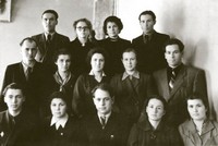 На краевом семинаре руководителей лекторских групп. Хабаровск. Нина Ивановна во втором ряду вторая слева. 1957