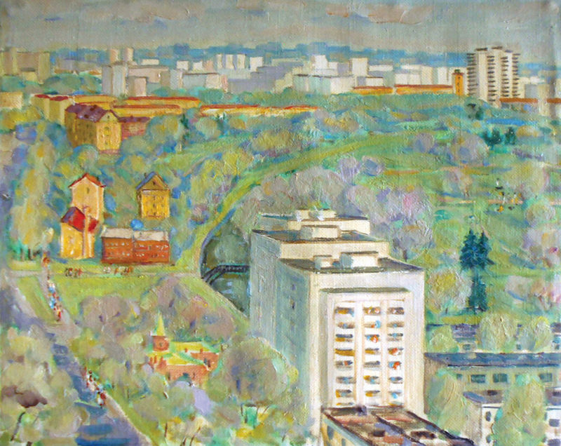 Вид сверху на парк «Динамо». 1993. 39 х 49. Галерея современного искусства «Метаморфоза» (Комсомольск-на-Амуре) 