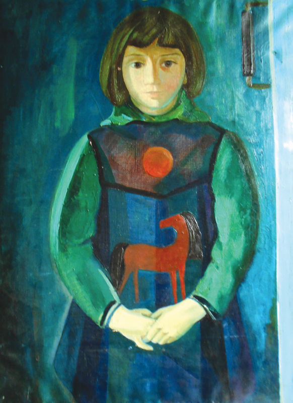 Девочка в дверях. Холст, масло. 80 х 60. Галерея современного искусства «Метаморфоза» (Комсомольск-на-Амуре) 